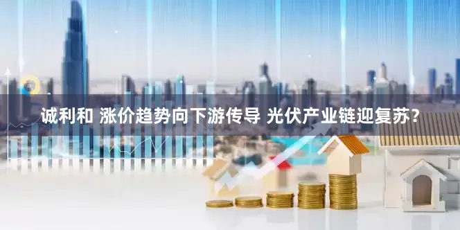 诚利和 涨价趋势向下游传导 光伏产业链迎复苏？